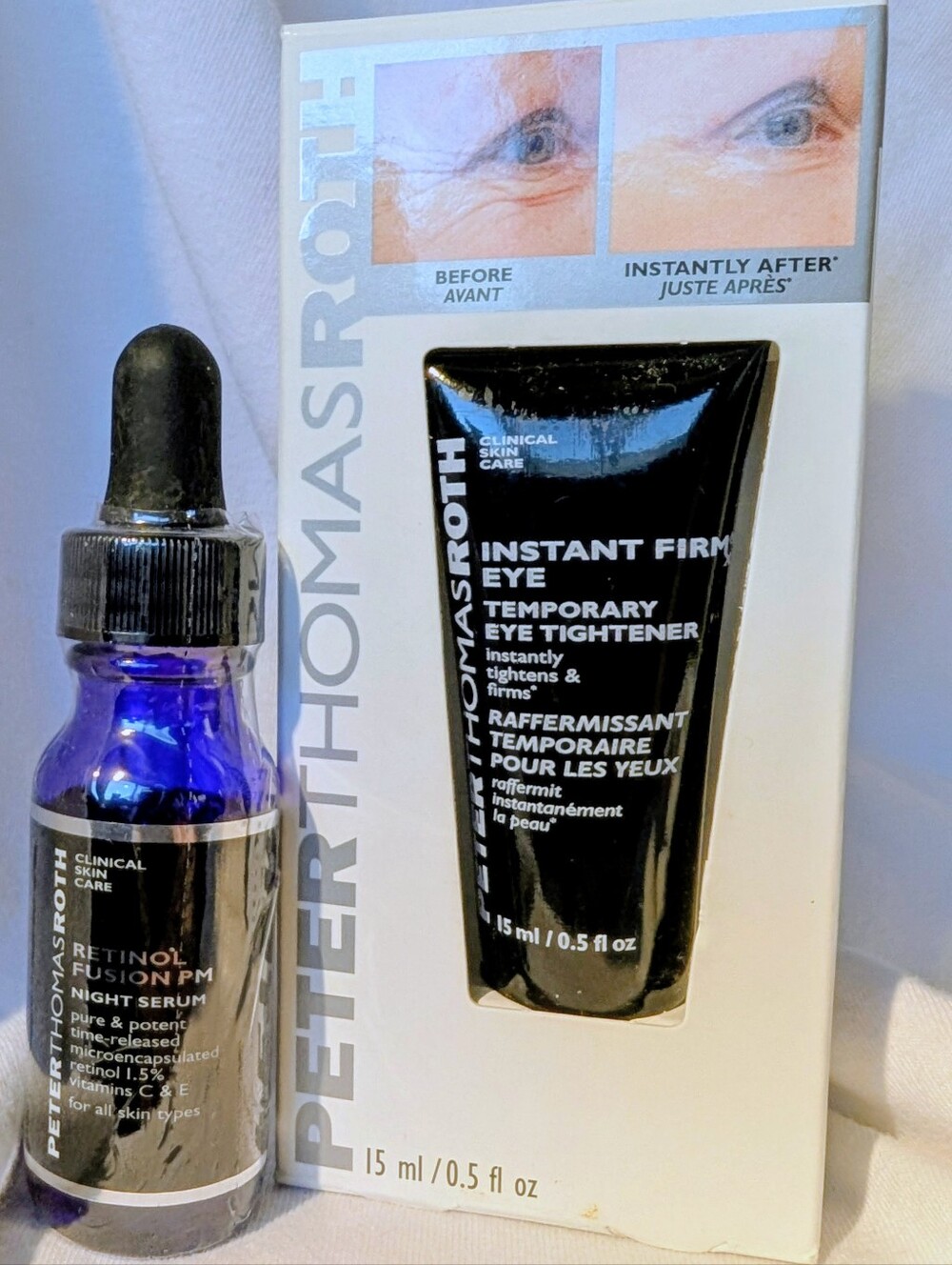 ❤️ Instant Firmx Eye AND Retinol Fusion PM Night Serum Peter Thomas Roth PTR